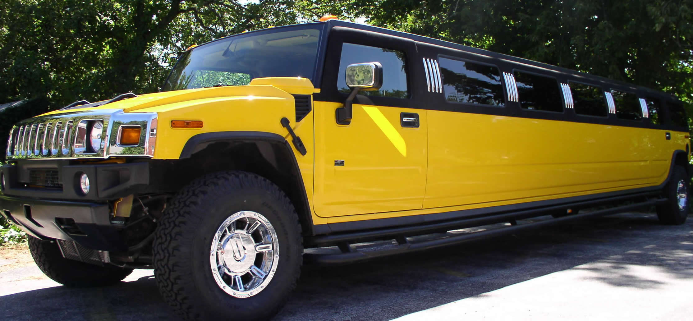 Yellow Hummer Limousines Super Bowl