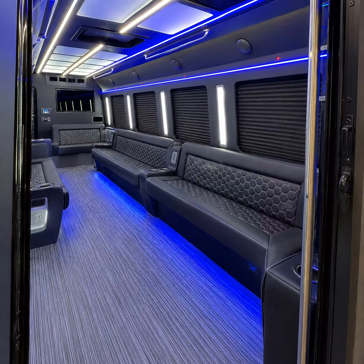40 passenger party bus inside
