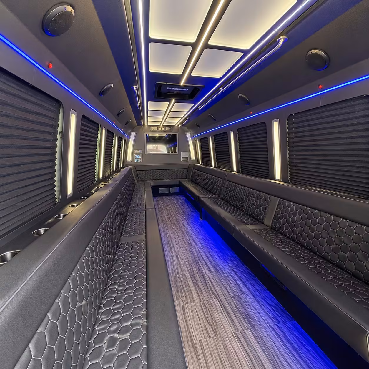 40 passenger party bus interior