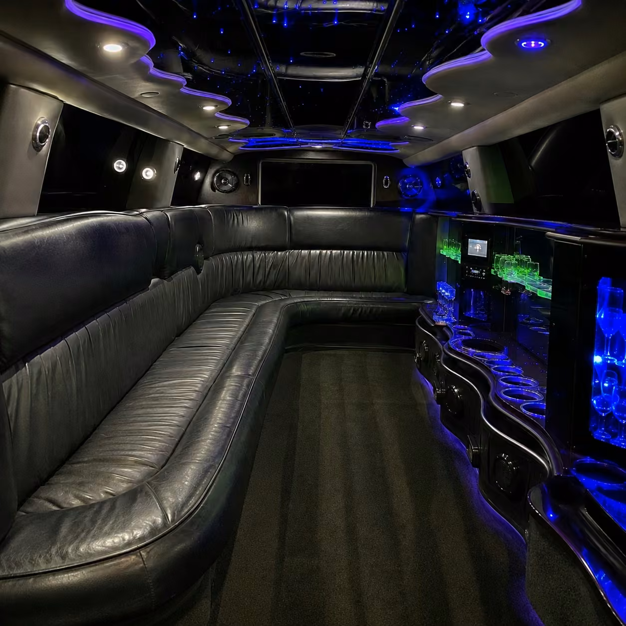 escalade limo interior