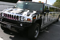 Zebra Hummer Limo in Orlando